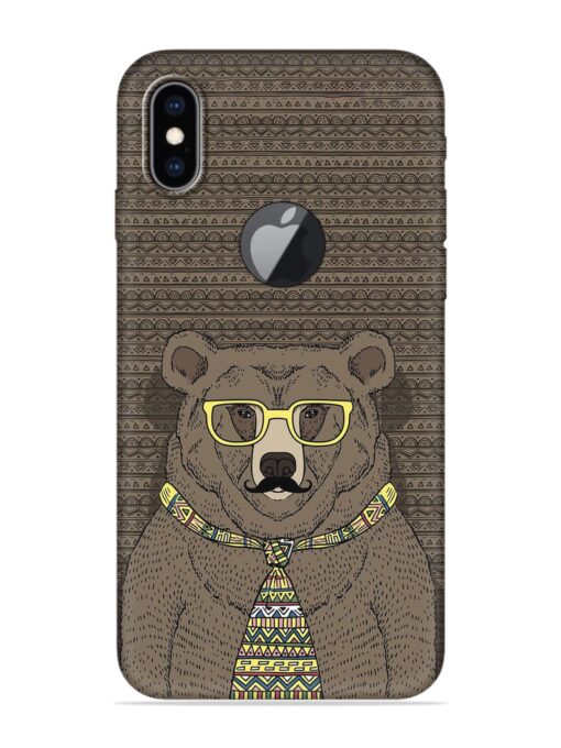 Grizzly Bear Embossed Soft Silicone Case for Apple Iphone Xs Max (Logo Cut)