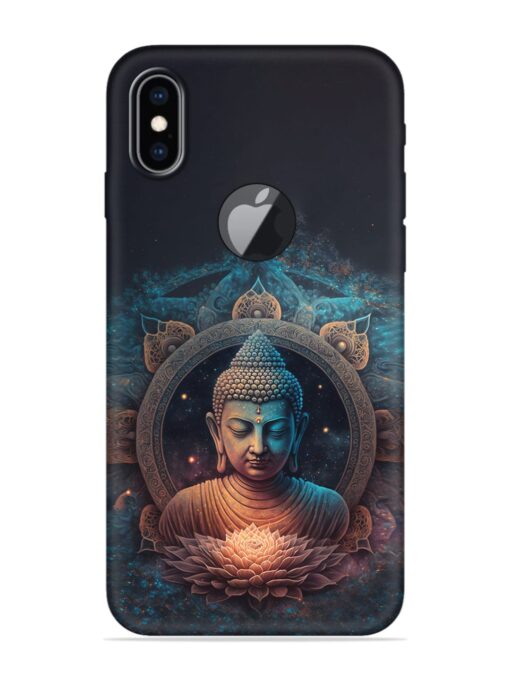 Gautam Buddha Embossed Soft Silicone Case for Apple Iphone Xs Max (Logo Cut) Zapvi