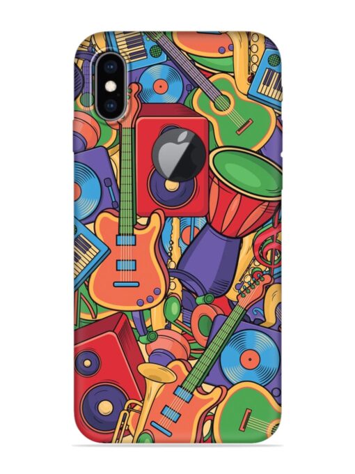 Colorful Music Art Embossed Soft Silicone Case for Apple Iphone Xs Max (Logo Cut)