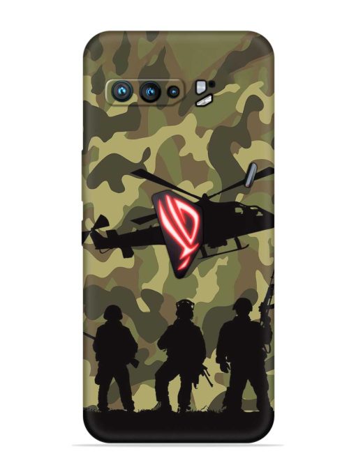 Army Heros Embossed Soft Silicone Case for Asus Rog 3 Zapvi