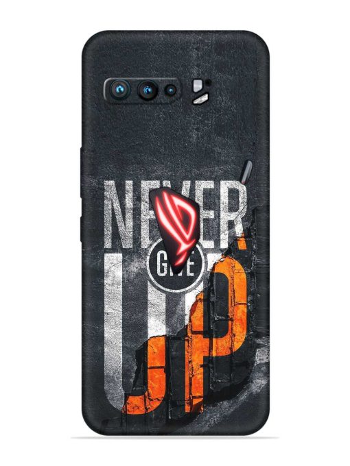 Never Give Up Embossed Soft Silicone Case for Asus Rog 3 Zapvi