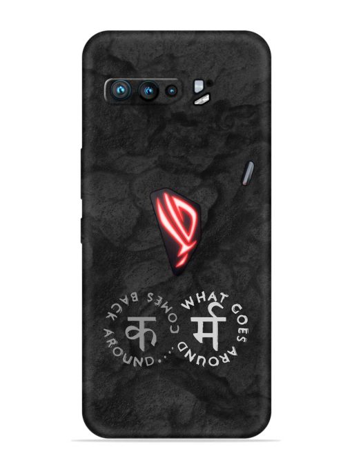 Karma Hindi Word Embossed Soft Silicone Case for Asus Rog 3 Zapvi