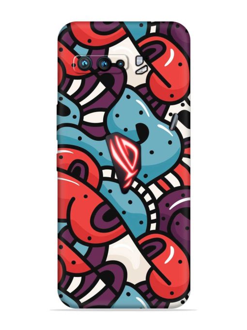 Seamless Backdrop Colorful Embossed Soft Silicone Case for Asus Rog 3