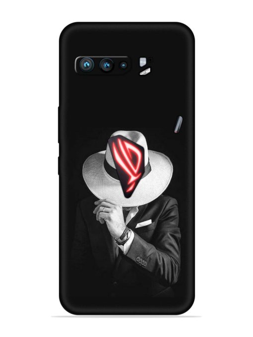 Men Under Hat Embossed Soft Silicone Case for Asus Rog 3