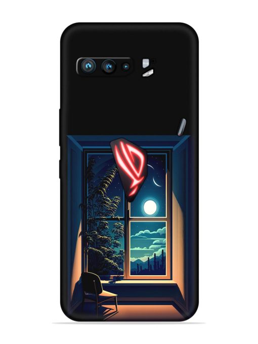 Night View At Window Embossed Soft Silicone Case for Asus Rog 3