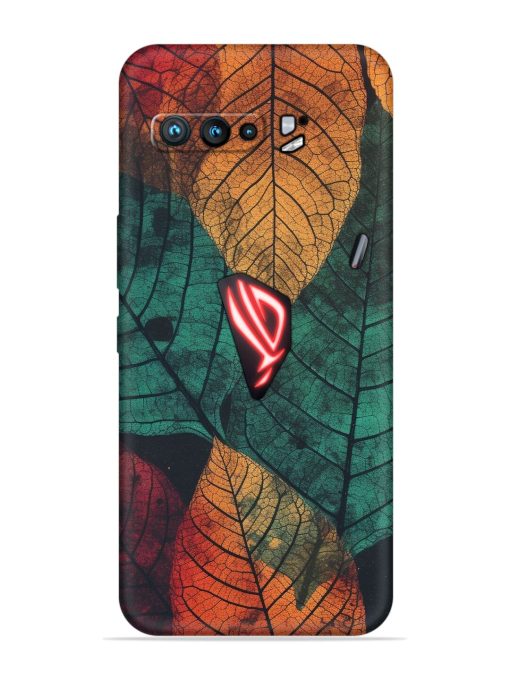 Leaves Artwork Embossed Soft Silicone Case for Asus Rog 3