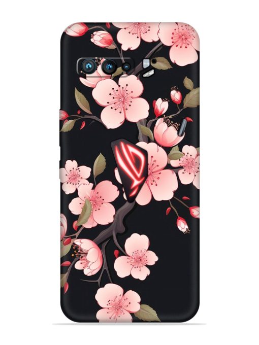 Cherry Blossom Embossed Soft Silicone Case for Asus Rog 3 Zapvi