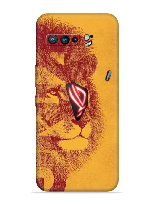 Gold Lion Crown Art Embossed Soft Silicone Case for Asus Rog 3 Zapvi