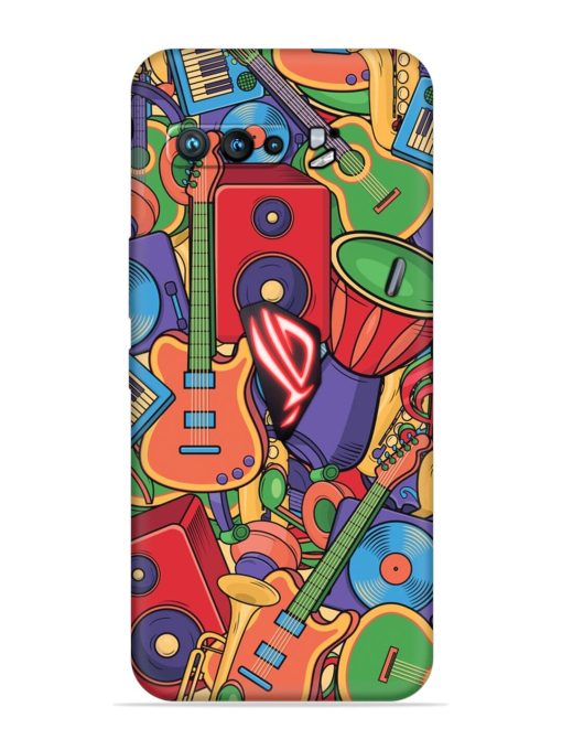 Colorful Music Art Embossed Soft Silicone Case for Asus Rog 3 Zapvi