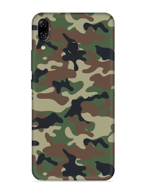 Army Military Camouflage Dark Green Embossed Soft Silicone Case for Asus Zenfone 5Z Zapvi