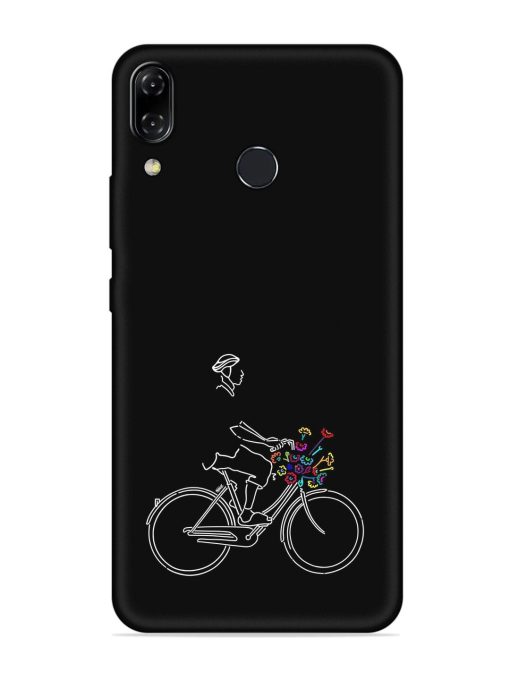 Minimalist Cycle Art Embossed Soft Silicone Case for Asus Zenfone 5Z Zapvi