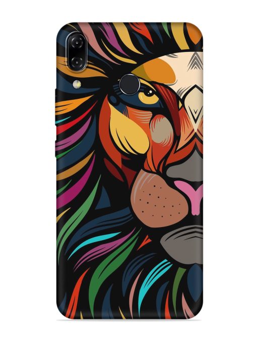 Trippy Lion Art Embossed Soft Silicone Case for Asus Zenfone 5Z Zapvi