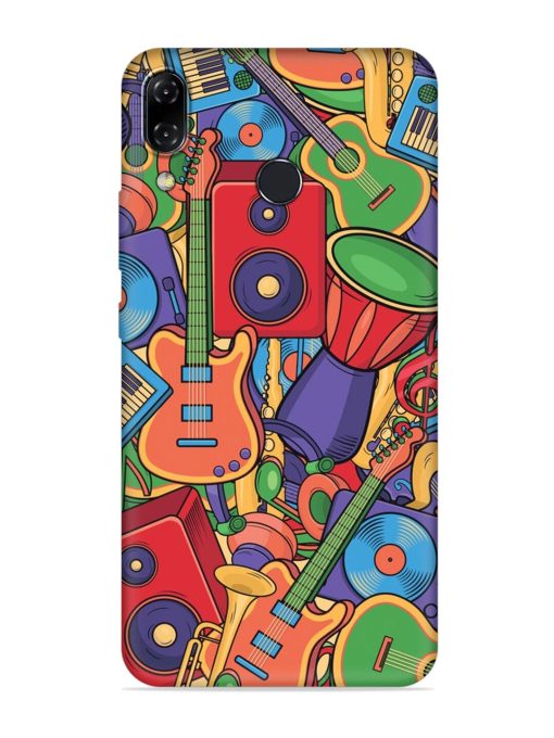 Colorful Music Art Embossed Soft Silicone Case for Asus Zenfone 5Z