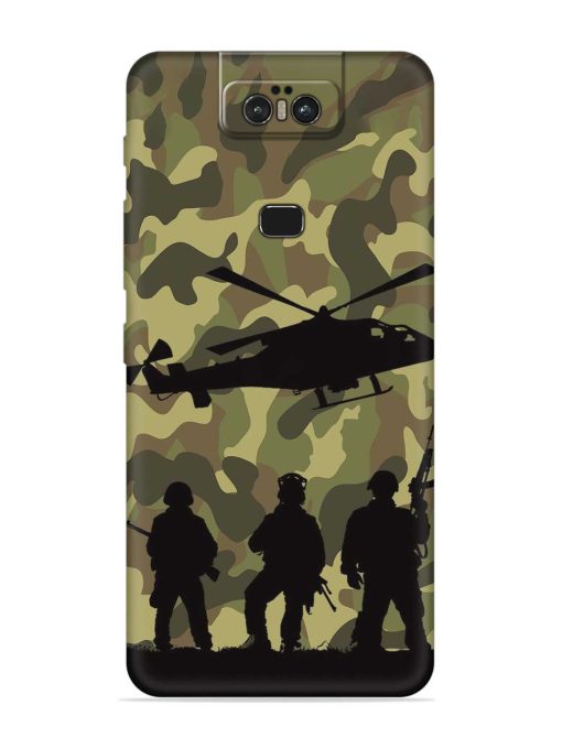 Army Heros Embossed Soft Silicone Case for Asus Zenfone 6Z Zapvi