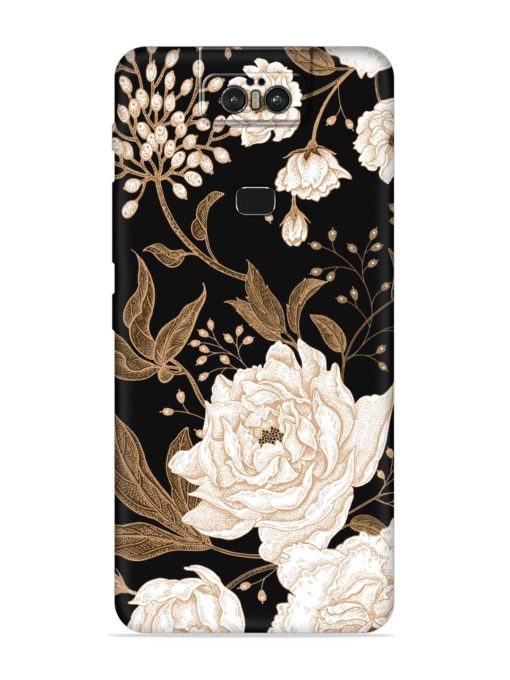 Peonies Roses Floral Embossed Soft Silicone Case for Asus Zenfone 6Z Zapvi