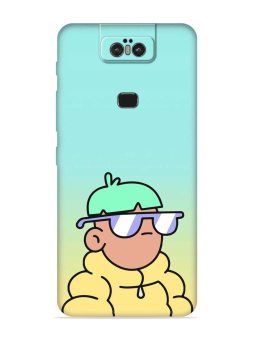 Doodles Cool Character Embossed Soft Silicone Case for Asus Zenfone 6Z Zapvi