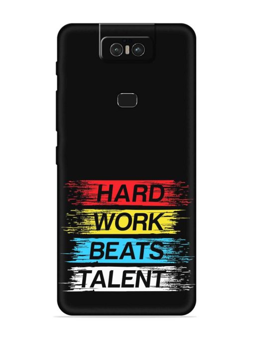 Hard Work Beats Embossed Soft Silicone Case for Asus Zenfone 6Z Zapvi