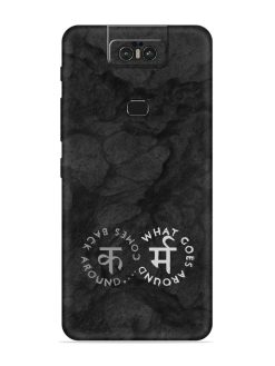 Karma Hindi Word Embossed Soft Silicone Case for Asus Zenfone 6Z