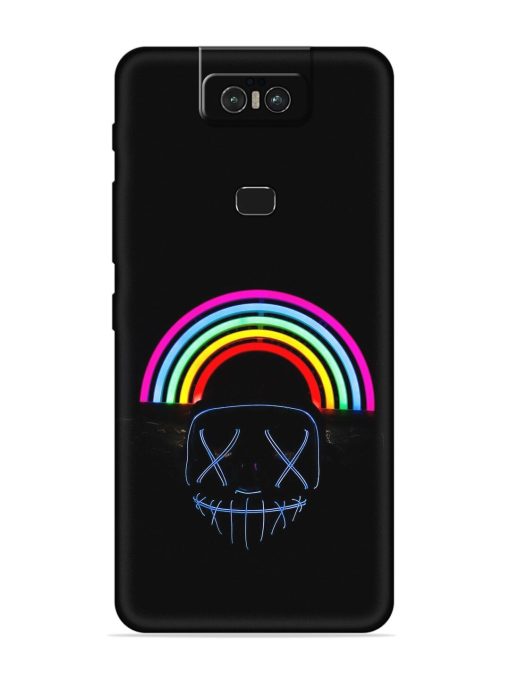 Mask Rainbow Embossed Soft Silicone Case for Asus Zenfone 6Z Zapvi