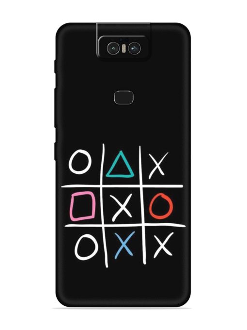 Super Neon Tic-Tac-Toe Embossed Soft Silicone Case for Asus Zenfone 6Z Zapvi