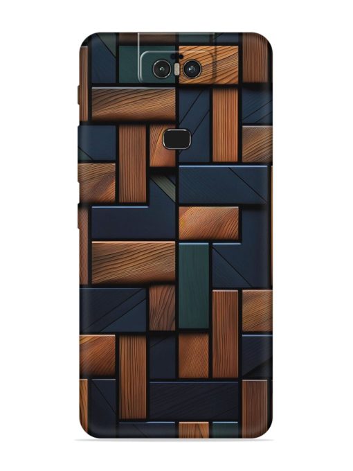 Wooden Background Cubes Embossed Soft Silicone Case for Asus Zenfone 6Z Zapvi