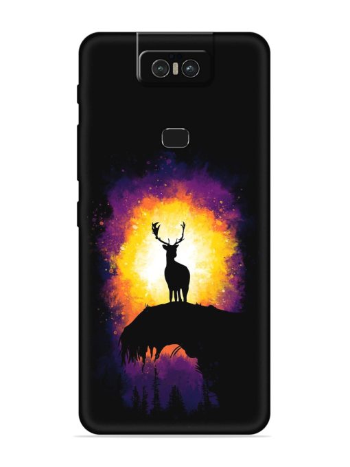 Elk Animal Art Embossed Soft Silicone Case for Asus Zenfone 6Z Zapvi