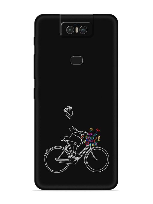 Minimalist Cycle Art Embossed Soft Silicone Case for Asus Zenfone 6Z Zapvi