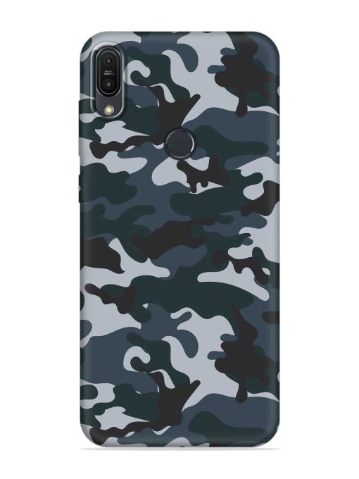 Dark Blue Army Military Art Embossed Soft Silicone Case for Asus Zenfone Max Pro M1 Zb601Kl Zapvi