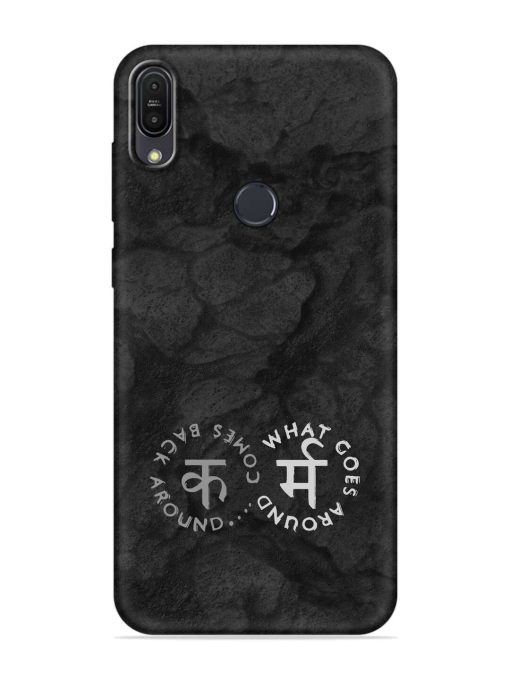 Karma Hindi Word Embossed Soft Silicone Case for Asus Zenfone Max Pro M1 Zb601Kl