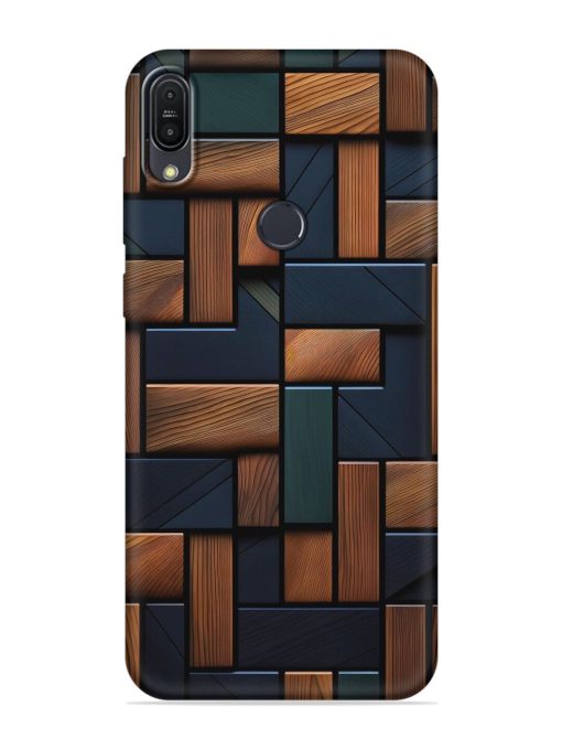 Wooden Background Cubes Embossed Soft Silicone Case for Asus Zenfone Max Pro M1 Zb601Kl Zapvi