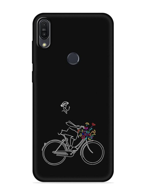 Minimalist Cycle Art Embossed Soft Silicone Case for Asus Zenfone Max Pro M1 Zb601Kl