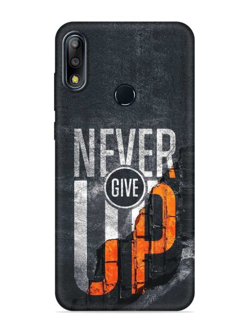 Never Give Up Embossed Soft Silicone Case for Asus Zenfone Max Pro M2