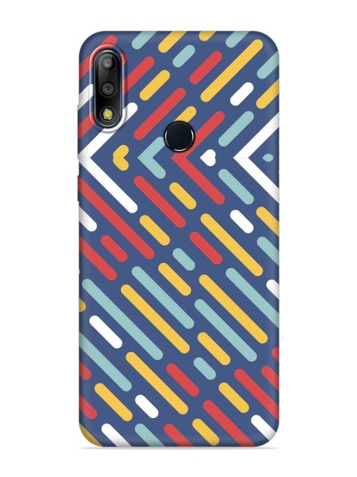 Colored Lines Embossed Soft Silicone Case for Asus Zenfone Max Pro M2