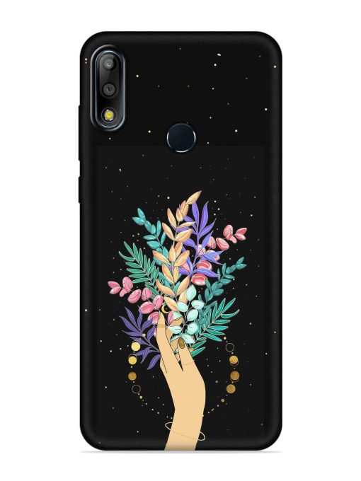 Flower On Hand Embossed Soft Silicone Case for Asus Zenfone Max Pro M2