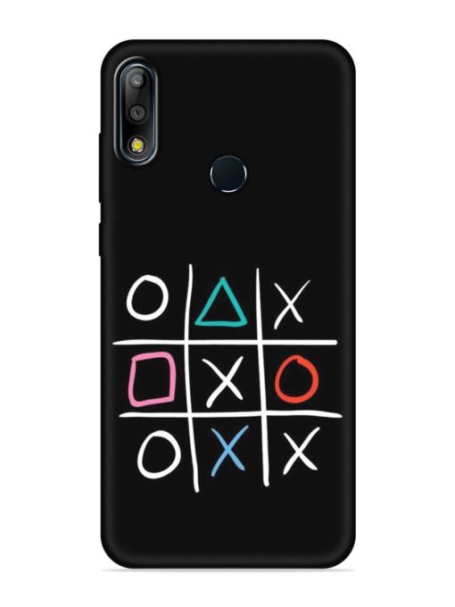 Super Neon Tic-Tac-Toe Embossed Soft Silicone Case for Asus Zenfone Max Pro M2