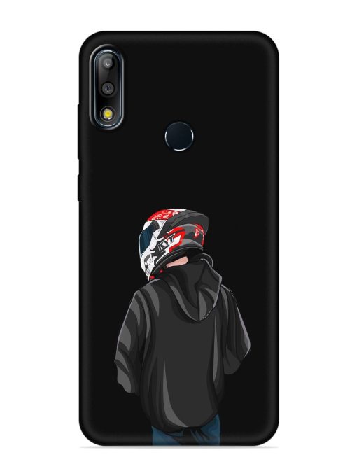 Motorcycle Rider Embossed Soft Silicone Case for Asus Zenfone Max Pro M2 Zapvi