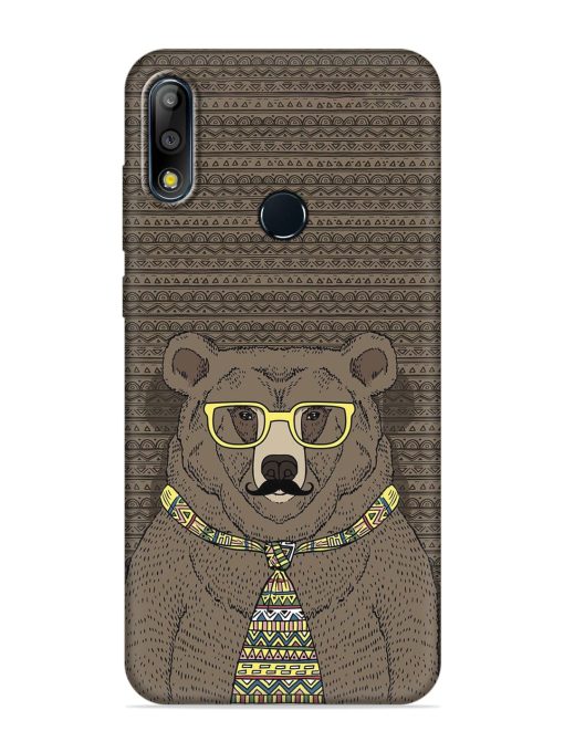 Grizzly Bear Embossed Soft Silicone Case for Asus Zenfone Max Pro M2 Zapvi