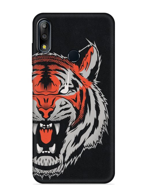 Tiger Aggression Embossed Soft Silicone Case for Asus Zenfone Max Pro M2 Zapvi