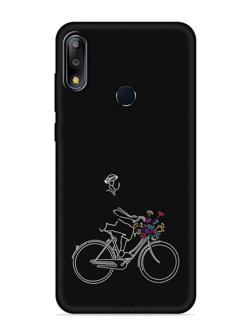 Minimalist Cycle Art Embossed Soft Silicone Case for Asus Zenfone Max Pro M2 Zapvi