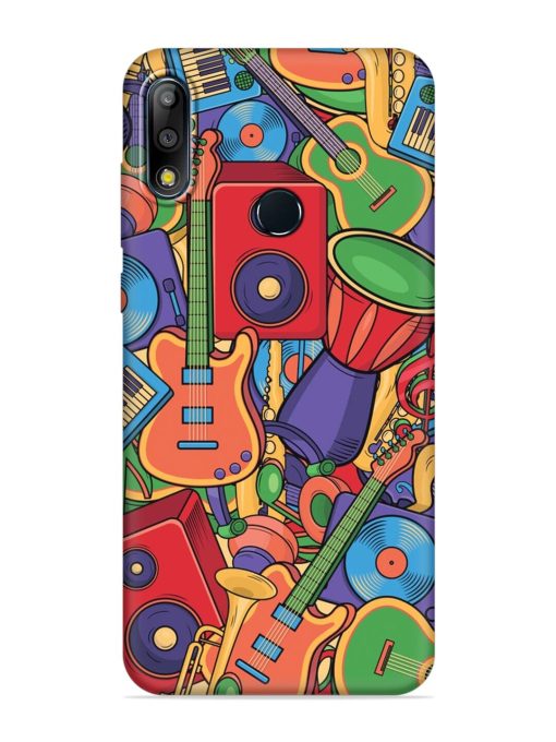 Colorful Music Art Embossed Soft Silicone Case for Asus Zenfone Max Pro M2 Zapvi