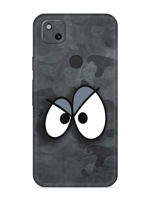 Big Eyes Night Mode Embossed Soft Silicone Case for Google Pixel 4A Zapvi