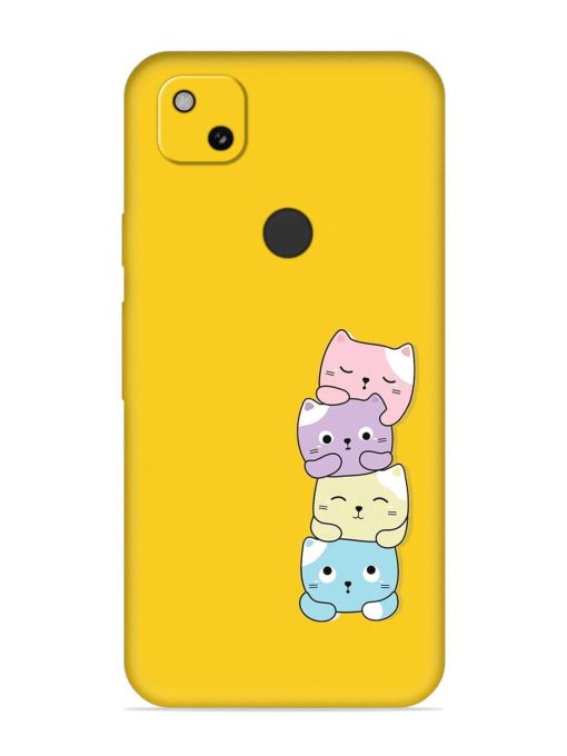 Cartoon Anime Embossed Soft Silicone Case for Google Pixel 4A Zapvi