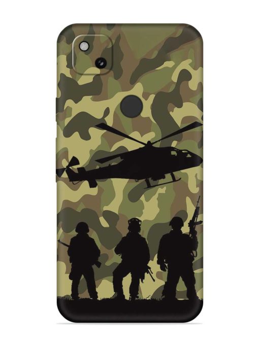 Army Heros Embossed Soft Silicone Case for Google Pixel 4A Zapvi