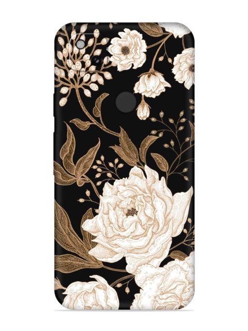 Peonies Roses Floral Embossed Soft Silicone Case for Google Pixel 4A Zapvi