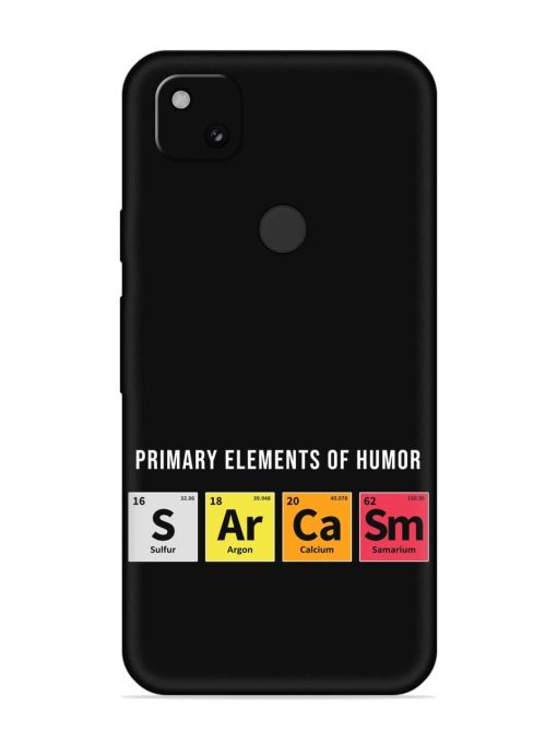 Primary Elements Humor Embossed Soft Silicone Case for Google Pixel 4A Zapvi