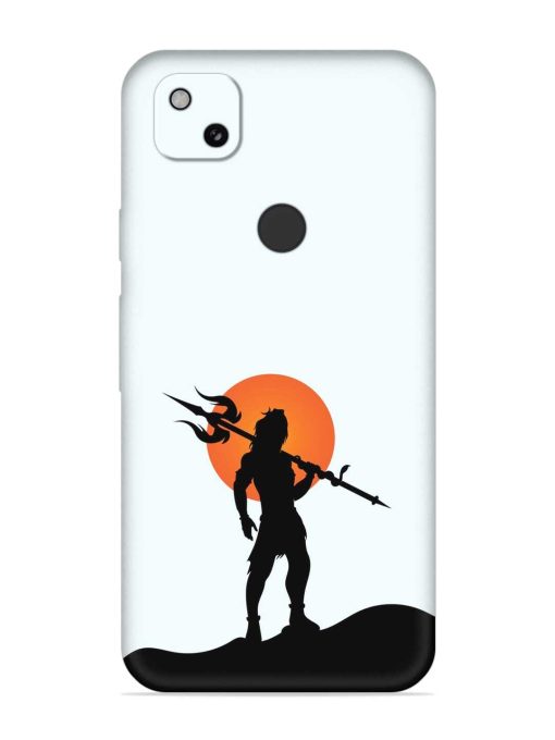 Lord Mahadev Trendy Embossed Soft Silicone Case for Google Pixel 4A Zapvi