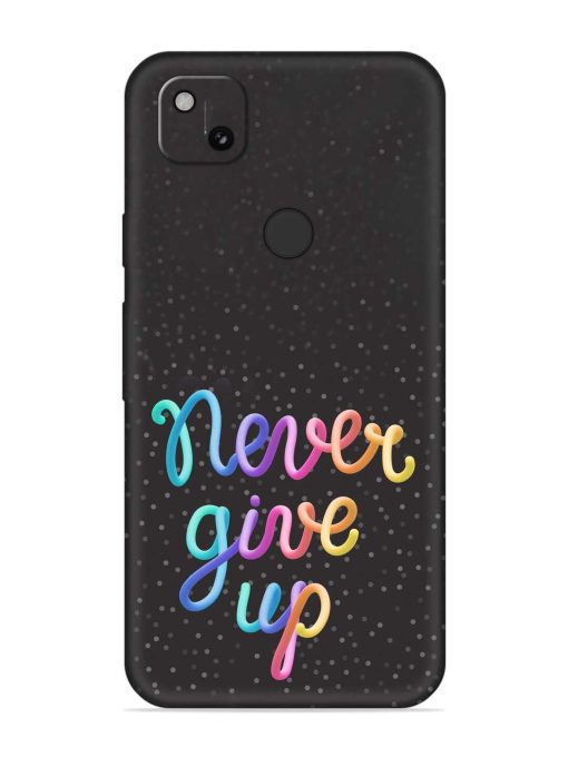 Colorful Stylized Rainbow Embossed Soft Silicone Case for Google Pixel 4A Zapvi