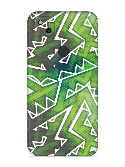 Green Graffiti Seamless Embossed Soft Silicone Case for Google Pixel 4A Zapvi