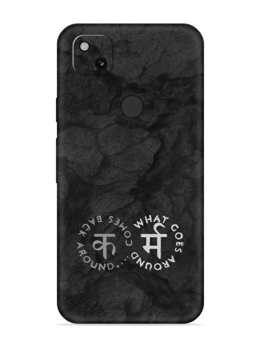 Karma Hindi Word Embossed Soft Silicone Case for Google Pixel 4A Zapvi