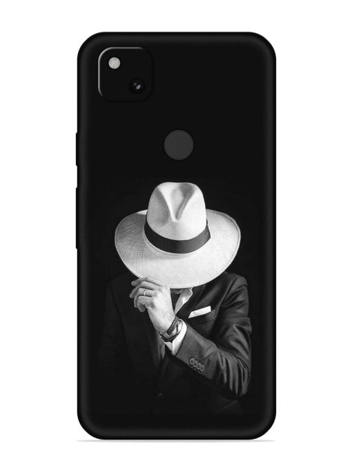 Men Under Hat Embossed Soft Silicone Case for Google Pixel 4A